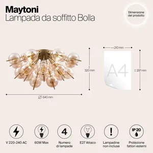 Потолочный светильник Maytoni MOD133CL-04BS