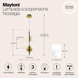 Подвесной светильник Maytoni MOD048PL-03G