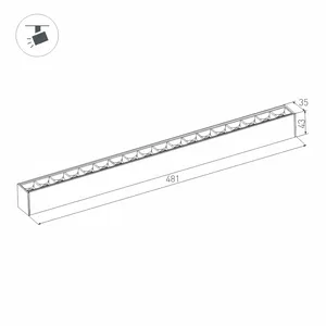 Светильник MAG-LASER-45-L480-18W Warm3000 (WH, 15 deg, 24V) (Arlight, IP20 Металл, 3 года)