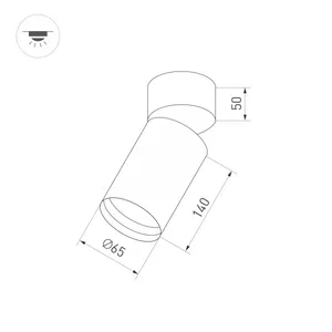 Светильник SP-POLO-SURFACE-FLAP-R65-8W Warm3000 (WH-WH, 40 deg) (Arlight, IP20 Металл, 5 лет)