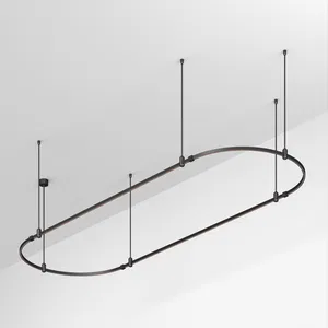Основание ART-APRIORI-OVAL-ROD-800-3000x1000 (BK) (Arlight, IP20 Металл, 3 года)