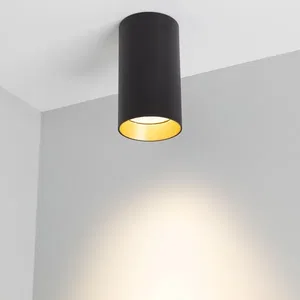 Светильник накладной SP-POLO-R85-1-15W Warm White 40deg (Black, Gold Ring) (Arlight, IP20 Металл, 3 года)