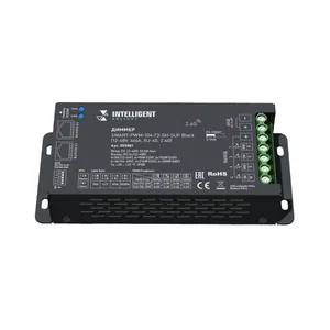 INTELLIGENT ARLIGHT Диммер SMART-PWM-104-73-SH-SUF Black (12-48V, 4x6A, RJ-45, 2.4G) (IARL, IP20 Металл, 5 лет)