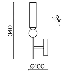 Настенный светильник (бра) Freya FR5482WL-01BS