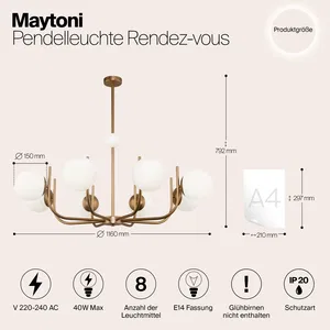 Подвесной светильник Maytoni MOD109PL-08BS