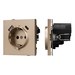 Механизм розетки с USB зарядкой SCT-TENDO-MUAC-PL-GD (230V, 16A) (Arlight, Песочный)