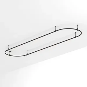 Основание ART-APRIORI-OVAL-ROD-200-4000x1000 (BK) (Arlight, IP20 Металл, 3 года)