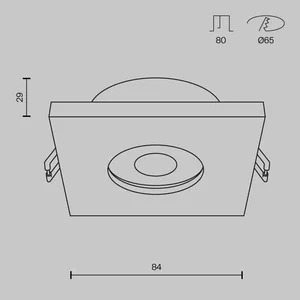 Встраиваемый светильник Technical DL083-01-GU10-SQ-B