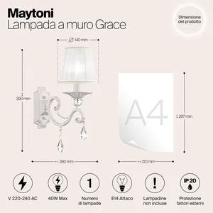 Настенный светильник (бра) Maytoni ARM247-01-G