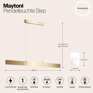 Подвесной светильник Maytoni P010PL-L30G3K