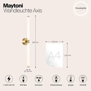 Настенный светильник (бра) Maytoni MOD106WL-L16G3K