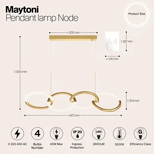 Подвесной светильник Maytoni MOD165PL-L40G3K
