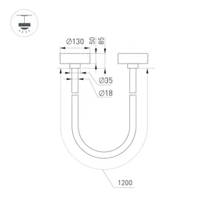 Светильник SP-TROPIC-SURFACE-R18-L1200-18W Warm3000 (BK, 360 deg, 230V) (Arlight, IP20 Пластик, 3 года)