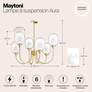 Подвесной светильник Maytoni MOD016PL-06BS
