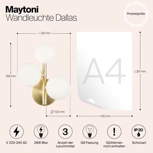 Настенный светильник (бра) Maytoni MOD545WL-03BS