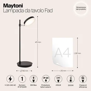 Настольный светильник Maytoni MOD070TL-L8B3K