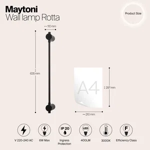 Настенный светильник (бра) Maytoni MOD413WL-L6B3K