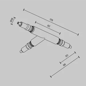 Комплектующие для систем освещения с токоведущими элементами Technical CA007TC-B