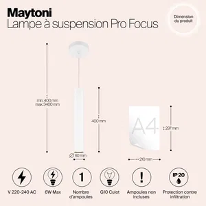 Подвесной светильник Maytoni MOD161PL-01W1