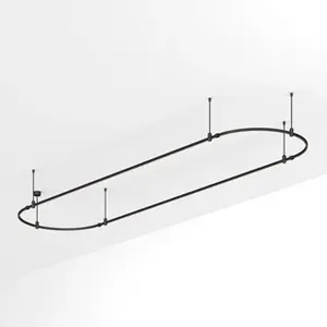 Основание ART-APRIORI-OVAL-ROD-400-4000x1000 (BK) (Arlight, IP20 Металл, 3 года)