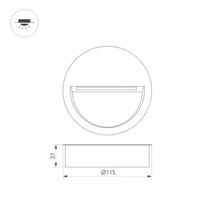 Светильник LTD-TRAIL-R115-4W Warm3000 (GR, 65 deg, 230V) (Arlight, IP65 Металл, 3 года)