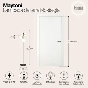 Напольный светильник (торшер) Maytoni MOD048FL-03G