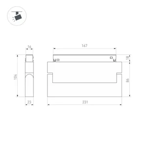 Светильник MAG-ORIENT-FLAT-FOLD-S230-12W Day4000 (WH, 80 deg, 48V, DALI) (Arlight, IP20 Металл, 5 лет)