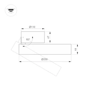 Светильник SP-RONDO-FLAP-R250-30W Warm3000 (WH, 110 deg) (Arlight, IP40 Металл, 3 года)