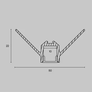 Профиль Led Strip ALM-5022-S-2M