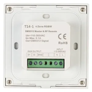 Панель Sens SMART-P30-RGBW Black (230V, 4 зоны, 2.4G) (Arlight, IP20 Пластик, 5 лет)