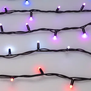 Светодиодная гирлянда ARD-STRING-PRO-10000-BLACK-100LED-MILK-LIVE RGB-DMX (24V, 10W) (Ardecoled, IP65, 2 года)