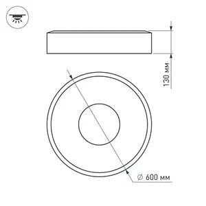 Светильник SP-TOR-RING-SURFACE-R600-42W Day4000 (WH, 120 deg) (Arlight, IP20 Металл, 3 года)