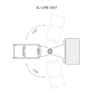 Профиль с экраном SL-LINE-3667-2500 BLACK+OPAL (Arlight, Алюминий)