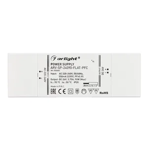 Блок питания ARV-SP-24090-FLAT-PFC (24V, 3.75A, 90W) (Arlight, IP20 Пластик, 5 лет)