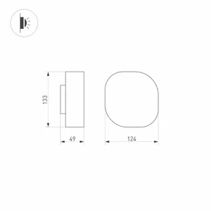 Светильник LGD-SWAMP-WALL-7W Warm3000 (GR, 93 deg, 230V) (Arlight, IP65 Металл, 3 года)