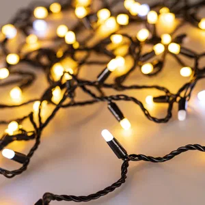 Светодиодная гирлянда ARD-STRING-CLASSIC-10000-BLACK-100LED-MILK-FLASH Warm (230V, 7W) (Ardecoled, IP65, 1 год)