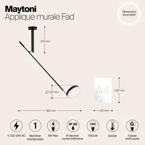 Настенный светильник (бра) Maytoni MOD070WL-L6B3K