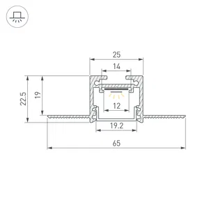 Профиль SL-LINIA20-FANTOM-2500 WHITE (Arlight, Алюминий)