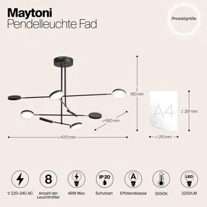 Подвесной светильник Maytoni MOD070PL-L48B3K