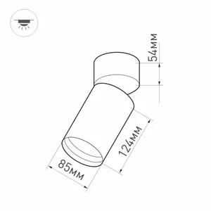 Корпус SP-POLO-SURFACE-FLAP-R85 (BK, 1-3, 350mA) (Arlight, IP20 Металл, 3 года)