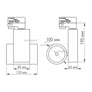 Светильник LGD-ARES-4TR-R100-40W Day4000 (WH, 24 deg) (Arlight, IP20 Металл, 3 года)