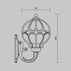 Уличный настенный светильник Outdoor O024WL-01G