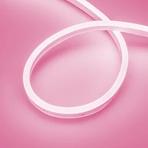 Лента герметичная AURORA-PS-A120-16x8mm 24V Pink (10 W/m, IP65, 2835, 5m) (Arlight, Силикон, 2 года)