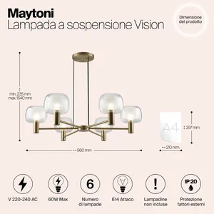 Подвесной светильник Maytoni MOD411PL-06G