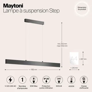 Подвесной светильник Maytoni P010PL-L30B4K