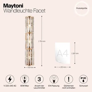 Настенный светильник (бра) Maytoni MOD094WL-03G