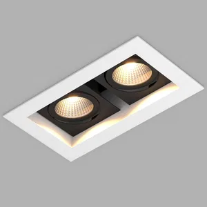 Светильник CL-KARDAN-S180x102-2x9W Warm (WH-BK, 38 deg) (Arlight, IP20 Металл, 3 года)