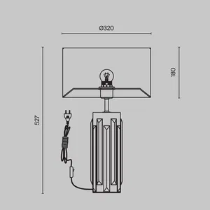 Настольный светильник Maytoni MOD304TL-01CH
