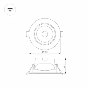 Светильник LTD-POLAR-TURN-R90-7W Warm3000 (WH, 36 deg, 230V) (Arlight, IP20 Пластик, 3 года)