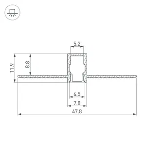 Профиль SL-LINIA8-FANTOM-2000 ANOD (Arlight, Алюминий)